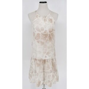 Anthropologie Cloth & Stone Tiered Mini Halter Dress Size Small Summer Breezy